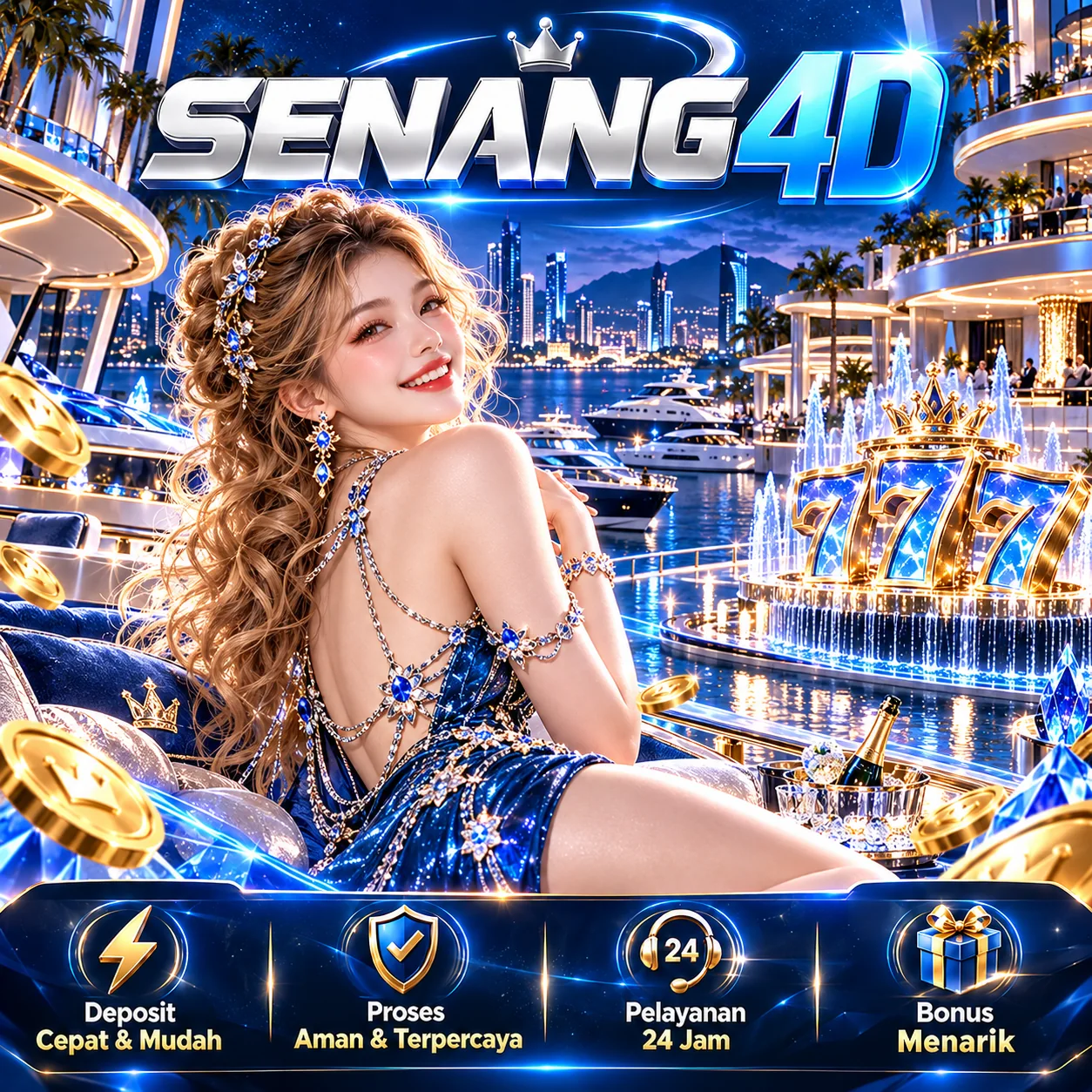 Banner SENANG4D khusus storesenang4d.pages.dev, rasio persegi 1:1